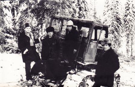 Встреча А.К. Нефедова с лесозаготовителями на ЛПЗ (Верх-Таштып)